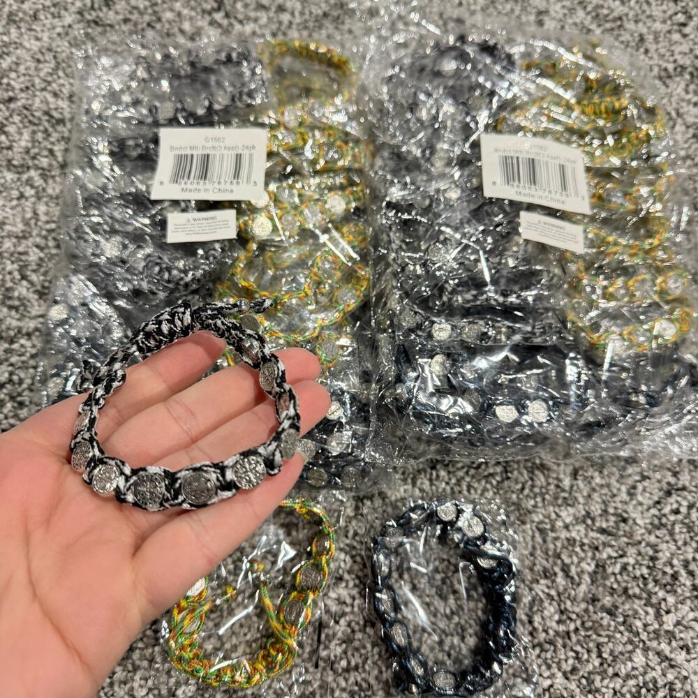 Wholesale Lot of 48, Rope Adjustable Benedict Catholic Religious Bracelets - Picture 2 of 7
